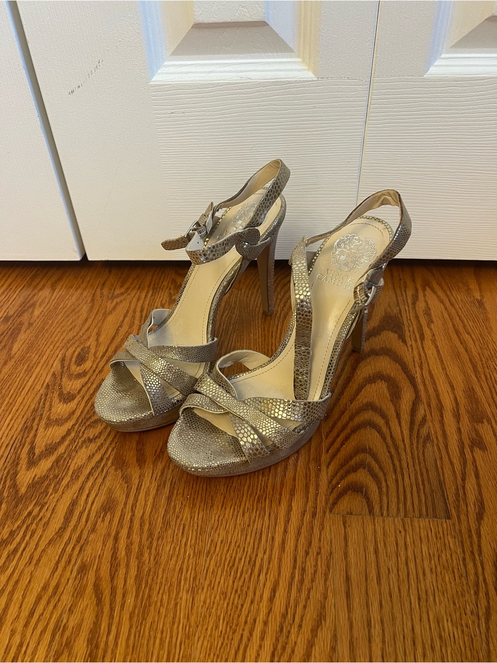 Vince Camuto Gold Heels - Size: 8.5